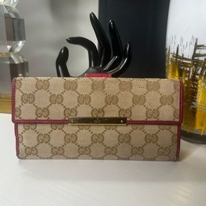 Gucci monogram long wallet